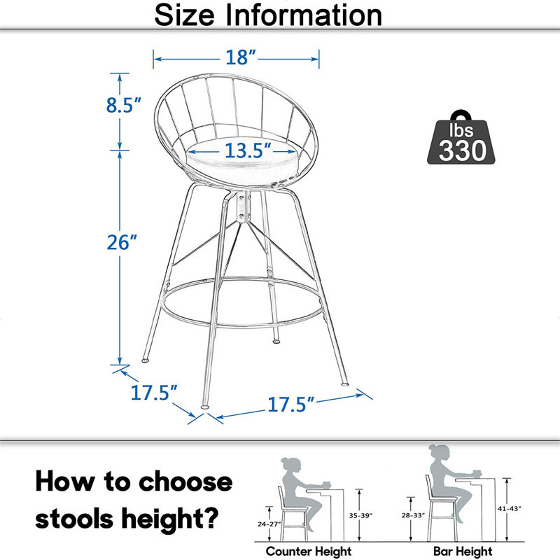 Everly Quinn Hudgens Swivel Stool & Reviews Wayfair